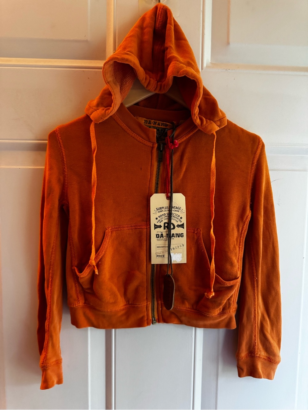 NWT Da-Nang SILK Knit Kids Hooded Zip Appliqué Y2K Deadstock